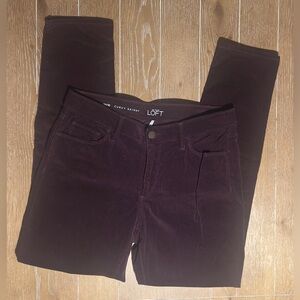 Corduroy Ann Taylor Loft Burgundy Pants